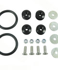 Black Quick Release Bumper Trunk Fastener Kit No Tools Needed Replacement Parts For Easy Panel Removal And Secure Hold Fits A Wide Range of car models, parts laid out