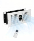 Room to Room Air Transfer Vent Fan with Remote and Temp Control cranking 300 CFM through wall exhaust for kitchen use.