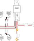 Diagram of Led Light Bar Wiring Harness Kit 12V with relay and switch