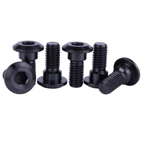 Six Pack M8 X 20mm Titanium Rear Brake Rotor Bolts Kit For Yamaha Motorcycles Black Pro Grade Strength And Corrosion Resistant