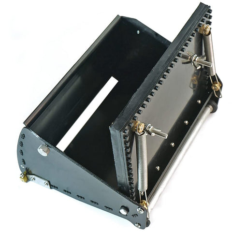 2 In 1 Mud Compound Putty Drywall Finishing Box Tool For 6 And 8 Inch With Pro Grade Heavy Duty Design and axle bearings visible