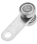 Heavy Duty Iron Dual Bearing Caster Wheels For Sliding Gates And Barn Doors featuring a close-up of dual bearings and mounting plate.