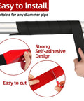 Heavy Duty 2 Inch By 14 Ft Pipe Insulation Tape For Outdoor Winter Freeze Protection showing easy installation and cutting.