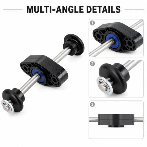 Premium Exhaust Mount Bushing Kit Replaces M136001 Fits Peterbilt 348 379 388 389 And Kenworth T600 T680 T800 W900 Truck Models With Rock Solid Hanger Support Bracket For Smooth Driving and Reliable Performance On The Road Today; black rubber steel rod
