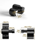 Sliding Barn Door Stop Upgrade Set Black Pair Of Stoppers For Top Track Hardware Prevents Wheels From Slipping Off Rail
