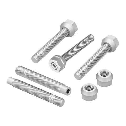Rock Solid 90mm Wheel Stud Conversion Kit Forged From Heavy Duty Crmo Steel With M12 Threads To Fit Your E-Series Rides Perfectly And Handle Thick Washers Up To 20mm Without Breaking A Sweat On The Road., 90mm CrMo wheel stud kit with M12 threads and nuts