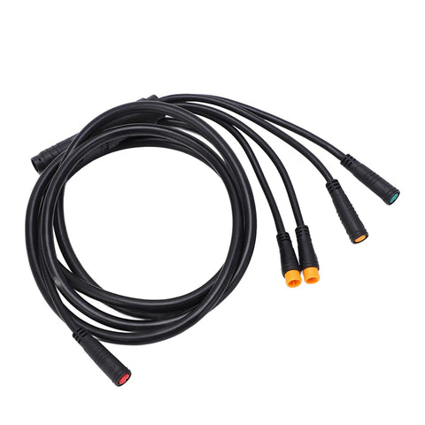 1 To 5 Electric Bike Wiring Harness With Controller Throttle Display Brake And Lamp Connectors For Easy Plug And Play All In One E Bike Conversion And KT ADE Lithium Battery Systems Works With Most Controllers