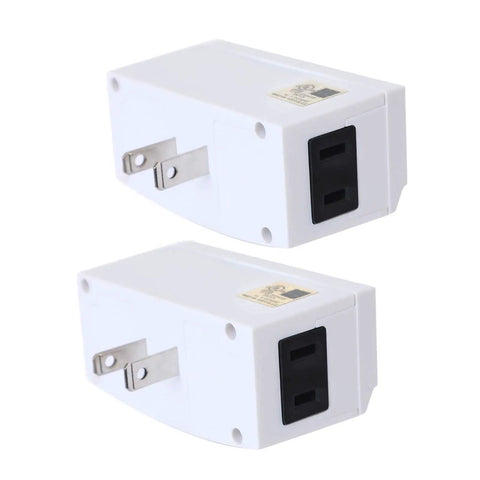 Two Pack 24 Hour Timer Outlet for Indoor Lights and Appliances, 125V 15A 1000W, Polarized Left Outlet Always On, Right Side Timer Control, Daily Repeat Programming, UL Listed, Great for Lamps, Heaters, Fans, Aquariums