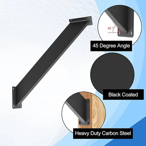 45 Degree Angle Support Brackets For Pergolas And Outdoor Wood Projects, Heavy Duty Corner Braces For Gazebos, Tree Houses, Cabins And Patios, Weatherproof Rustproof Steel, Built To Last, No Fuss DIY Ready Set Of 2
