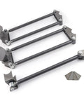 Beefy Adjustable Universal Parallel 4 Link Kit For Car Suspension Upgrades Heavy Duty Steel Links With Zinc End Caps 24 Inch Long Built For Hot Rods And Rat Rods Classic Cars And Air Ride Systems, four steel links