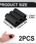 Side Mount Drill Bit Holder Holster With Heavy Duty Adhesive showing dimensions and a 2-pack in hand