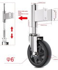 Spring Loaded Gate Caster Wheels 6 Inch Heavy Duty Gate Rollers With Hardware Pack Of 2 600 Lbs Load Capacity Per Caster