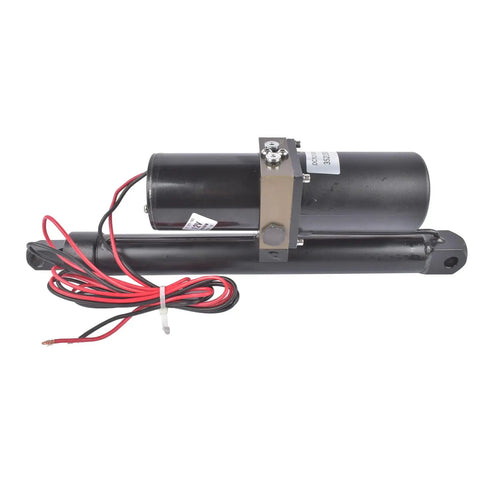 12V Hydraulic Linear Actuator 8000N 1700Lbs Heavy Duty with 12 inch stroke and 300W motor for farm and garden equipment, front view
