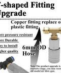 T-shaped fitting upgrade for air blower gun, featuring durable copper design for 6mm OD hose connection.