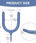 Heavy Duty Steel U Hooks 12 Pack With Anti Slip Coating For Garage Storage And Organization Easy Screw In Wall Mount Hardware Ideal For Bikes Ladders Tools And Garden Gear Durable Workhorse For Home Improvement size specifications