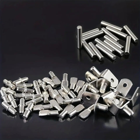 Heavy Duty Shelf Pegs And Pins Set For Cabinets And Bookshelves, Durable Steel Pin Holders for wall shelves and garages