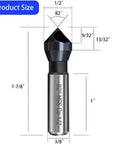 Heavy Duty M35 Cobalt Countersink Drill Bit With TiAlN Coating And 82 Degree Point Angle To Crush Steel And Wood Like A Boss featuring 1/2 inch cutter body and 3/8 inch shank.