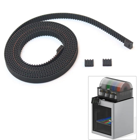 Open 2GT Timing Belt Kit For P1P P1S X1 X1C X1E 1442mm Length Rubber Fiberglass Drive Belt 2 Pieces For Next Level Precision 3D Printer Motion Transmission And Low Noise, coiled belt set