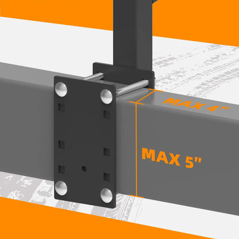 Spare Tire Mount For Utility Trailers With 3 Nut Design Heavy Duty Spare Tire Carrier Withstands 180 Lbs bracket detail