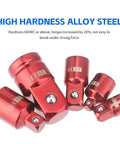 Sick Heavy Duty Impact Socket Adapter Set Crv Steel Converter Kit With 5 Pieces For Automotive Garage Drive Wrench Conversion Tool Red, 5-piece red alloy steel adapters