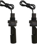 2 Pack Side Mounted Horizontal Liquid Float Switch Water Level Sensor Black For Aquariums And Fish Tanks With Normally Open And Normally Closed Contacts And Easy Plug And Play Install, black PP cable
