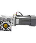 Front view of 110V worm-gear reducer motor with speed controller; aluminum gearbox, 0.98in output bore