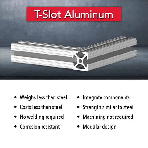 One Inch By One Inch By Twelve Inch Aluminum Extrusion Profile For Linear Motion, 6063 T6, Clear Anodized Finish, 10 Series 8020 Compatible, Three Open T Slots, DIY Friendly for CNC, 3D Printer Rails, Robotics, And Modular Frames, 1x1 aluminum extrusion shown with open T-slots