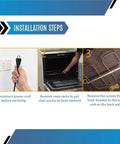 Installation steps for 3000W Broil Element Replacement for GE Ovens With Easy Install Kit