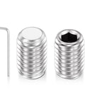 Solid 18 8 Stainless Steel Flat Head Hex Socket Caps Screws M4 X 6mm Metric Precision Fasteners showing hex drive and included spanner.