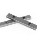 6 Inch Hardened Steel Vise Jaw Plates Pair With Mounting Screws For Bench Tools resting on a white surface, showcasing textured grip surface.
