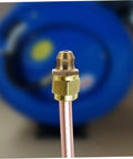 Close-up of a copper grease nipple from the Copper Grease Nipples Assortment Kit For Hydraulic Systems, 106 Pcs Zerk Fittings M6 M8 M10