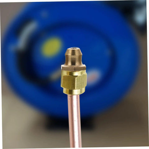 Close-up of a copper grease nipple from the Copper Grease Nipples Assortment Kit For Hydraulic Systems, 106 Pcs Zerk Fittings M6 M8 M10
