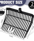 Beefy Pair Heavy Duty Horse Manure Fork Heads For 1 Inch Handles dimensions and details, black metal tines for efficient cleaning
