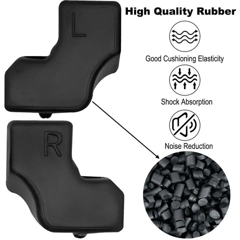 Upgraded Tailgate Rubber Bumper Cushions Kit with 4 Heavy Duty Metal Bolts for Ford F150 5.5 6.5 Foot Box 2015 2020 detail
