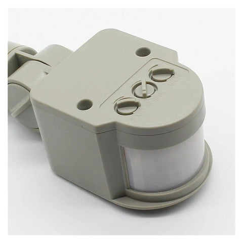 Outdoor Motion Sensor Light Switch 220V AC Auto Infrared PIR Sensor For LED Lighting, gray weatherproof unit with PIR lens