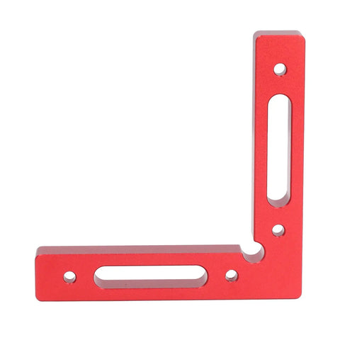 90 Degree Positioning Square Aluminum Alloy Right Angle Tool For DIYers Woodworking Projects Cabinets Drawers Boxes Frames With Clear Inch And Millimeter Scales Anodized Red Finish Lightweight Durable, red 120mm