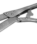 Kickass Clutch Holding Tool Featuring Massive Five Inch Jaw Opening For Flywheels Gears Sprockets And Transmission Parts Built Rock Solid For Weekend Warriors And Professional Mechanics Who Demand Reliable Garage Gear, shown from the side.