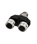M12 5 Pin Male To 2x M12 5 Pin Female Y Type Circular Connector 12mm Sensor Power Supply Outdoor IP67 Waterproof
