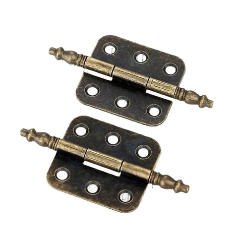 Rotating Concealed Hinge Set For Vintage Wood Boxes And Cabinets Antique Bronze Finish 4 Pieces 6 Holes 70x35mm Heavy Duty Hardware