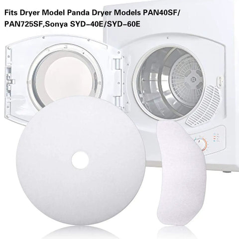 Open dryer with 25 Piece Cloth Dryer Filter Replacement Set Including 20 Exhaust Filters And 5 Air Intake Filters For Panda Magic Chef Sonya Avant