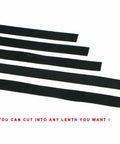 Various lengths of Double-Sided Cable Tie Tape 3/4 Inch Nylon Hook And Loop Wire Management Roll, 25 Yards, cut for flexible use.