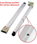 Adjustable Metal Furniture Legs 28 29 30 Inch Set Stainless Steel Telescopic Table Legs with locking mechanism detail.