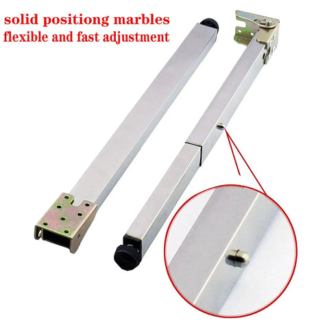 Adjustable Metal Furniture Legs 28 29 30 Inch Set Stainless Steel Telescopic Table Legs with locking mechanism detail.