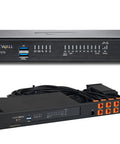 Straight Up Bulletproof TZ570 Network Security Appliance With Three Year Secure Upgrade Plus Advanced Edition License And Complete Rackmount Kit, black design with multiple ports.