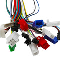 Various colored electrical connectors and wires for 5000W Sine Wave Controller 72V 24 Mosfet 100A for Electric Atv Go Kart.