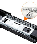 Beefy 12 Inch Drawer Slides Two Pack Full Extension Bottom Mount Three Fold Hidden Rails With Ball Bearing Track Stainless Steel