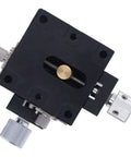 Top view of XY Linear Stage 40x40mm Aluminum Manual Precision Slide Platform For Micro Projects with 0.5mm Per Turn Knob