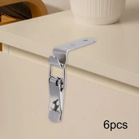 Beefy Toggle Latch Lock Kit Six Pack Right Angle Hook Lock With Spring Loaded Clasp Heavy Duty Iron Hardware on box