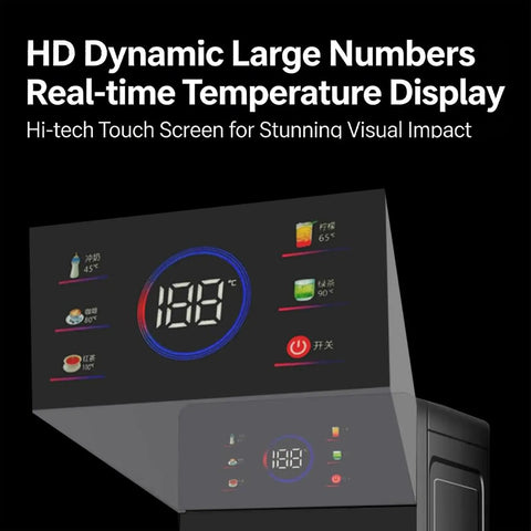 Hot Water Dispenser That Heats In 3 Seconds With 3 Temperature Settings For Kitchen And Home Office Compact Countertop Water Dispenser with digital temperature display.