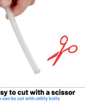 Pro Grade Shower Door Strip Seals For Glass Panels 7/32 By 98.4 Inch Rolls with scissors for easy DIY cutting.